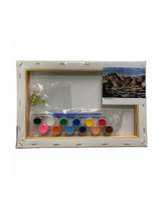 Set pictura pe panza imprimata 20x30cm, Pigna - Peisaj - acuarele, pensule, accesorii, PP203048 2