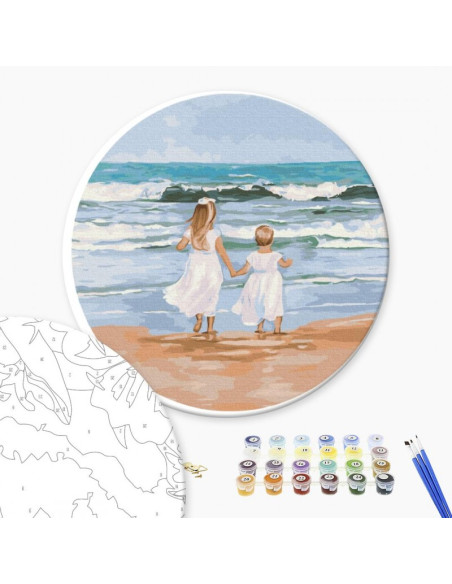 Set pictura pe numere 40x40cm, Brushme - Idila - Iryna Ponna - pensule, culori, RC00066L