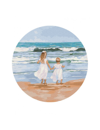 Set pictura pe numere 40x40cm, Brushme - Idila - Iryna Ponna - pensule, culori, RC00066L