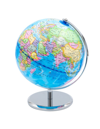 Glob pamantesc Office Cover, 20cm, plastic, cu iluminare si senzor, cablu usb tip C, albastru
