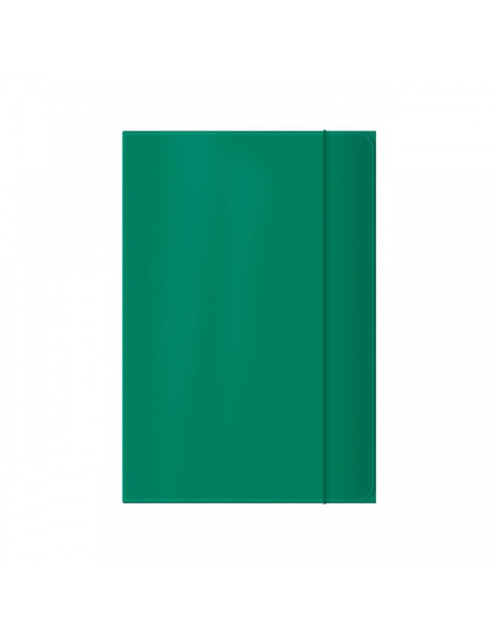 Mapa carton Office Cover, plastifiata, cu elastic, A4, verde