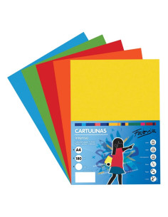 Carton colorat A4 Fabrisa 15507, 180g/mp, mix 5 culori intense, top 250 coli
