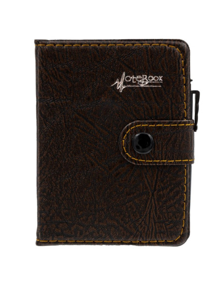 Agenda A7 nedatata CNX Lizy 4407 / 82100, 80 pagini, coperta imitatie piele maro, cu capsa