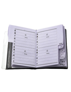 Agenda telefonica CNX 5084-40, mica, coperta imitatie piele, negru 2