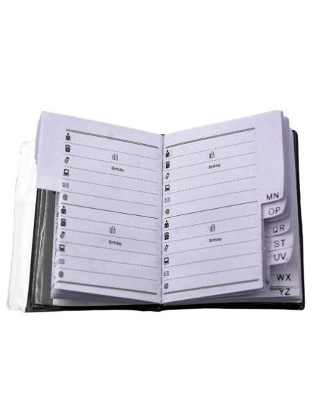 Agenda telefonica CNX 5084-40, mica, coperta imitatie piele, negru