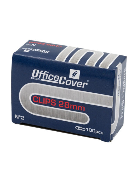 Agrafe birou Office Cover AS-02 RC2, metalice, 28mm, argintii, cutie 100 buc