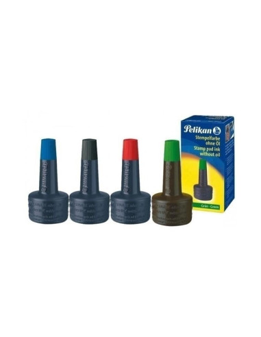 Tus stampila Pelikan, neuleios, verde, 28ml, cu picurator