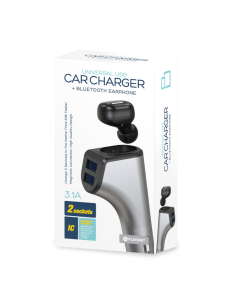 Incarcator auto Platinet PLCRBT2 44639, 2in1 DUOS 2xUSB + Bluetooth, in 12/24V, out 3.1A