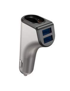 Incarcator auto Platinet PLCRBT2 44639, 2in1 DUOS 2xUSB + Bluetooth, in 12/24V, out 3.1A 2