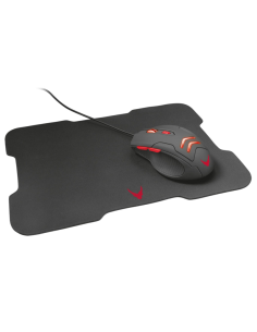 Mouse optic si mousepad Omega Varr Gaming VSETMPX4 44856, 3200 dpi, USB, iluminare RGB, 6 butoane, negru