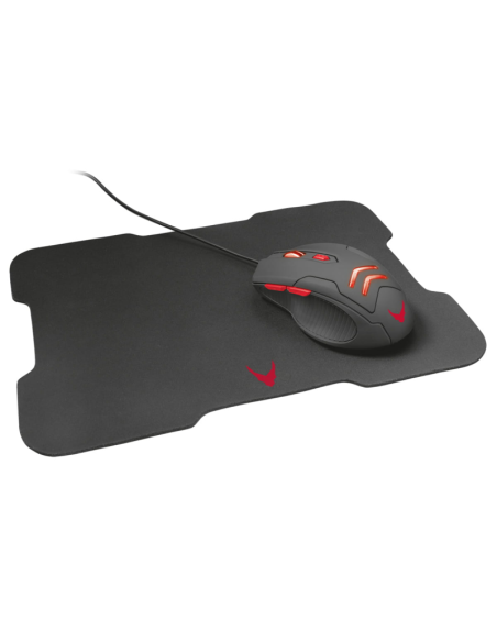 Mouse optic si mousepad Omega Varr Gaming VSETMPX4 44856, 3200 dpi, USB, iluminare RGB, 6 butoane, negru