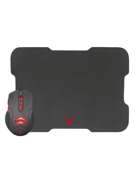 Mouse optic si mousepad Omega Varr Gaming VSETMPX4 44856, 3200 dpi, USB, iluminare RGB, 6 butoane, negru