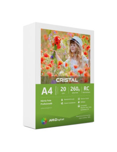 Hartie foto AMDigital cristal, A4, 260g/mp, top 20 coli
