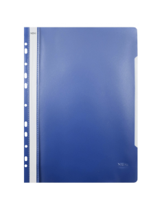 Dosar cu sina Noki 482011-140, plastic, albastru inchis, multiperforatii pentru arhivare, colturi rotunjite, set 25 buc