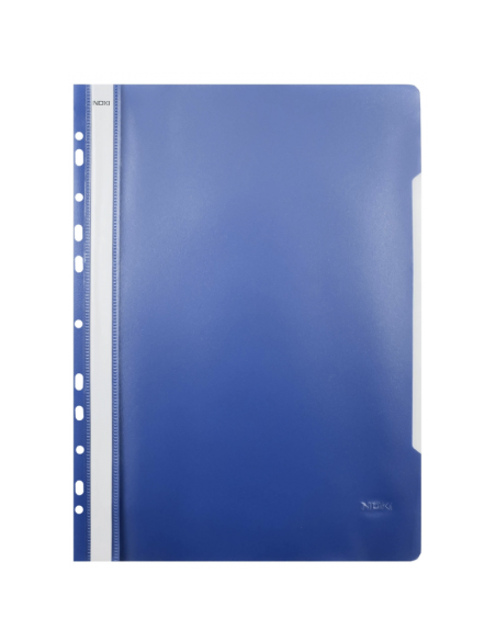Dosar cu sina Noki 482011-140, plastic, albastru inchis, multiperforatii pentru arhivare, colturi rotunjite, set 25 buc