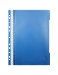 Dosar cu sina Noki 482011-130, plastic, albastru, multiperforatii pentru arhivare, colturi rotunjite, set 25 buc