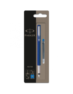 Stilou Parker Vector Clasic 2025379, varf M, alimentare rezerve, negru, +1 rezerva