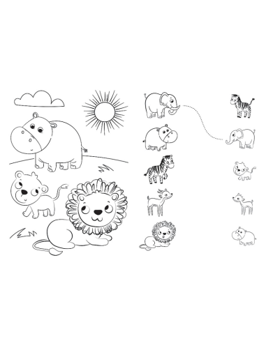 Puzzle carton 24 piese Trefl Primo - Babies and the Bear - Super Maxi - In Safari, 515774, 3+ ani