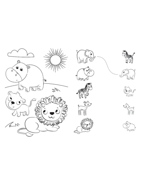 Puzzle carton 24 piese Trefl Primo - Babies and the Bear - Super Maxi - In Safari, 515774, 3+ ani