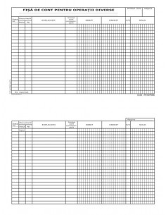 P016 Fisa de cont pentru operatii diverse