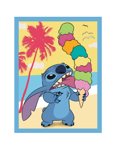 Puzzle carton 2in1 30, 48 piese Trefl Stitch - O zi fericita pentru Lilo & Stitch, 539654, 3+ ani