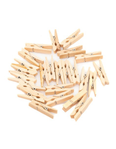 Accesorii creatie - lemn - carlig, natur, 3.5cm, set 24 buc, Colorarte