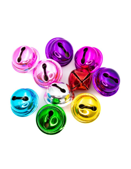 Accesorii creatie - clopotei plastic, diverse culori, 15mm, set 10 buc, Colorarte