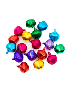 Accesorii creatie - clopotei rotunzi metal, diverse culori, 12mm, set 18 buc, Colorarte