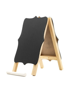 Accesorii creatie - lemn - tabla dreptunghiulara, neagra, 14x10cm, 2 fete, cu trepied, Colorarte