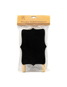 Accesorii creatie - lemn - tabla dreptunghiulara, neagra, 14x10cm, 2 fete, cu trepied, Colorarte 2
