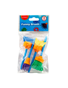 Pensula Keyroad Baby Line KR971858, diferite forme, pentru copii, set 4 buc 2