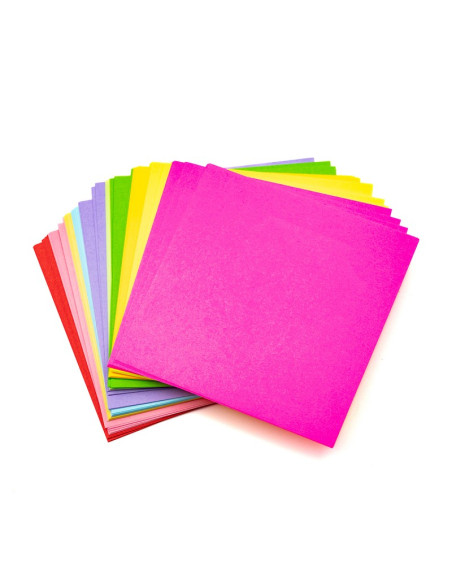Hartie origami, 9x9cm, culori fluorescente, Colorarte, BY-90-130