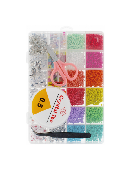 Set creatie accesorii margele alfabet MegaCreative, 532113, 19x13x2cm
