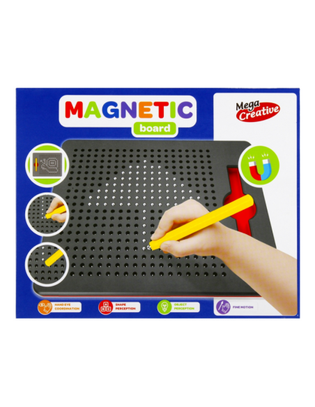 Tabla magnetica pentu desen cu bile metalice MegaCreative, 498878, 22x18x2cm, +3 ani