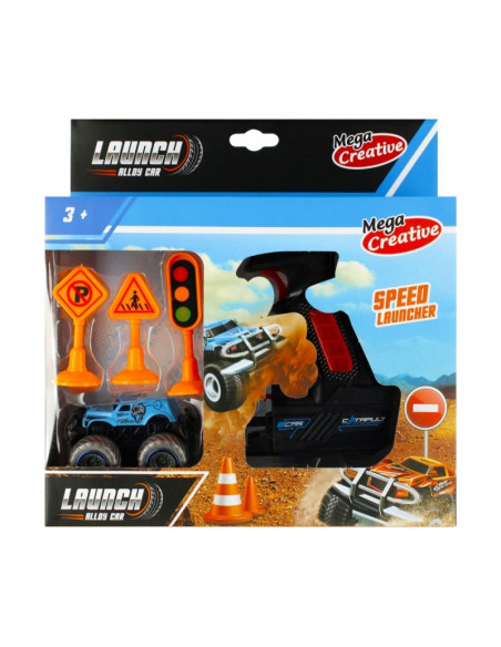 Masina off road cu launcor MegaCreative, 498687, 25x26x7cm, +3 ani