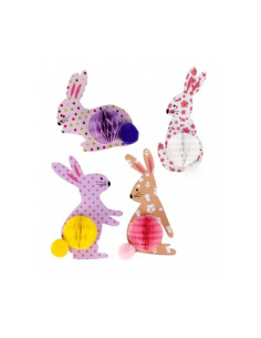 Abtibilduri - iepurasi Paste 10x17cm, Craft with Fun, 531801, set 4 buc 2