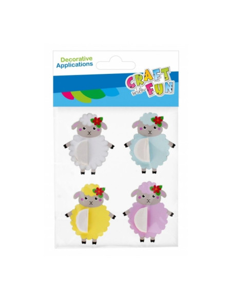 Abtibilduri - oite Paste, 10x17cm, Craft with Fun, 531800, set 4 buc