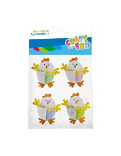 Abtibilduri - puisori Paste 10x17cm, Craft with Fun, 531802, set 4 buc