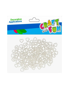 Accesorii creatie inimioare perlate, Craft with Fun, 501296, 20g