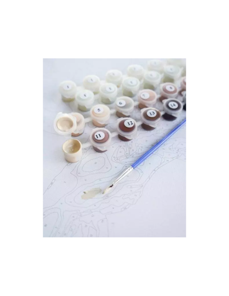 Set pictura pe numere 40x50cm, Brushme - Lumina de Revelion, candela - pensule, culori, BS52752