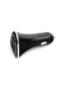 Incarcator auto Platinet PLCR3B 43721, 3x USB, incarcare rapida 5.2A, cablu 1m micro USB, negru