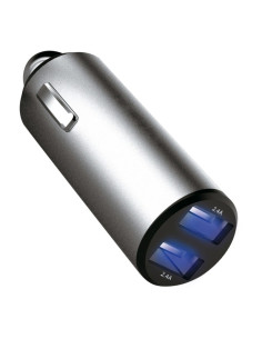Incarcator auto Platinet PLCRM24 44804, 2x USB, incarcare rapida 4.8A, metalic, argintiu 2