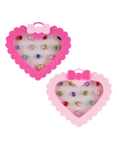 Inele - diamant, cutie inima, 13 cm, set 12 buc, MegaCreative 543826