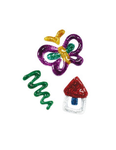 Lipici lichid cu sclipici, confetti, set 5 buc, Amos, GCL10B5 2