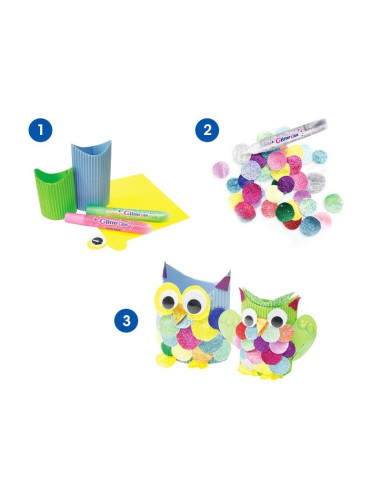 Lipici lichid cu sclipici, confetti, set 5 buc, Amos, GCL10B5