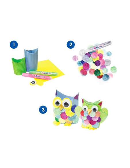 Lipici lichid cu sclipici, confetti, set 5 buc, Amos, GCL10B5
