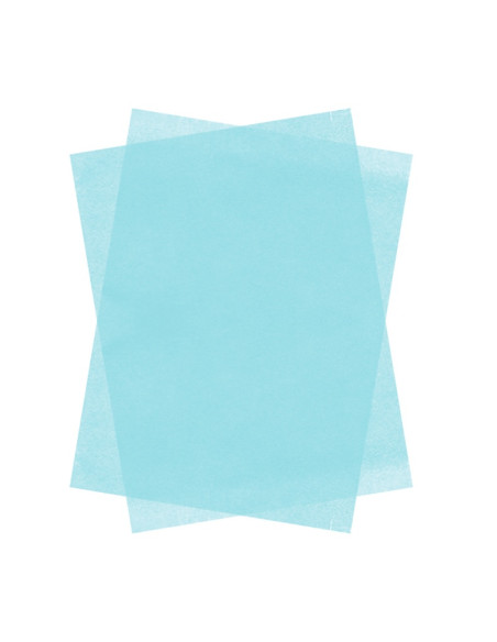 Hartie matase Colorarte, 66x50cm, albastru deschis, set 100 coli