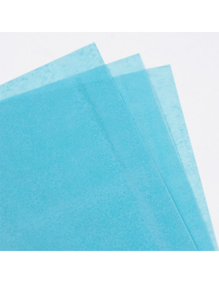 Hartie matase Colorarte, 66x50cm, albastru deschis, set 100 coli