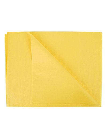 Hartie matase Colorarte, 66x50cm, galben, set 100 coli