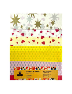 Hartie matase Colorarte B2, 50x70cm, set 5 coli cu diverse motive